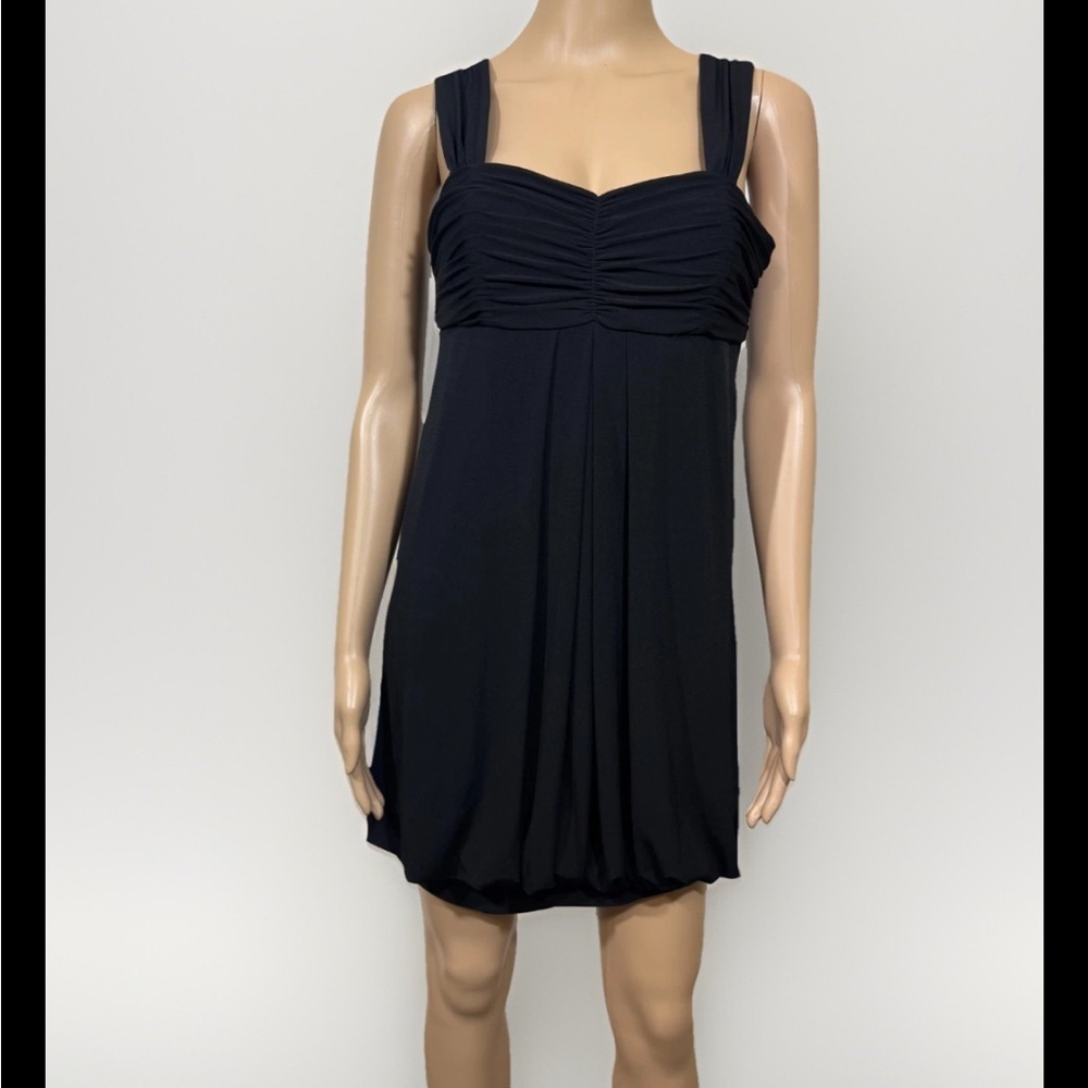 Democracy Y2K Babydoll Mini Dress Size 6 Black Sleeveless Whismigoth